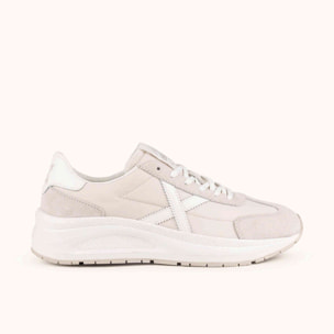 MUNICH AGORA 02 Zapatillas de estética urbana y técnica en color beige y blanco