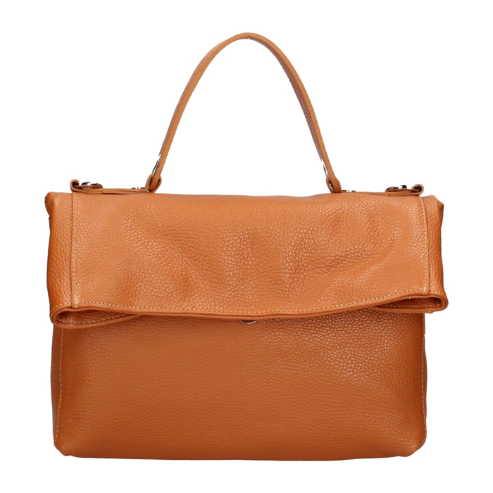 Borsa a spalla convertibile in zaino da donna In Vera pelle Made in Italy 34x21x12 cm