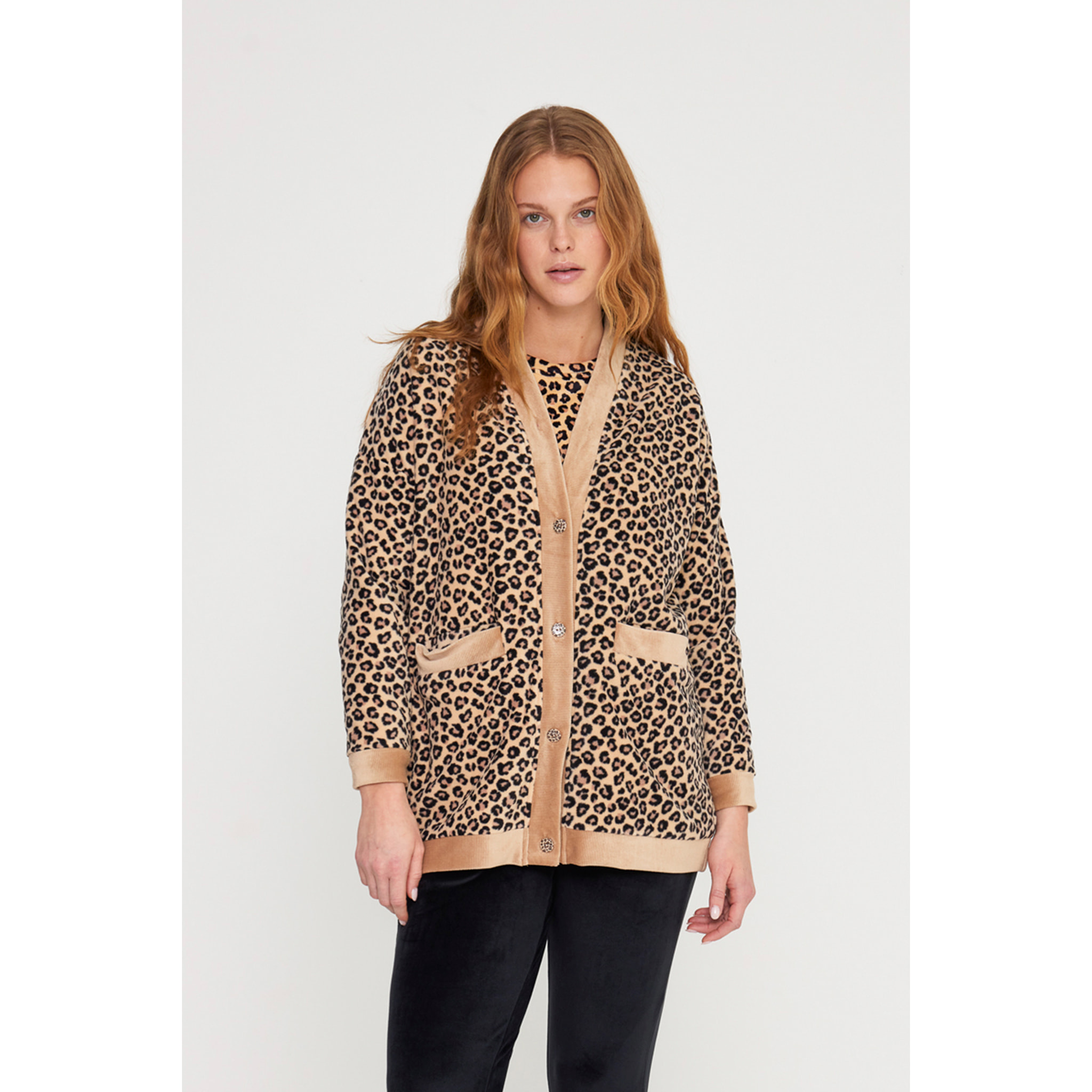 Giacca donna macu in pile e ciniglia con bottoni Noidinotte