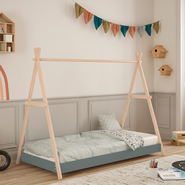 Lit tipi enfant ajustable en bois - ANNIE