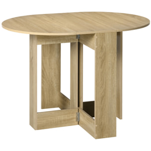 Mesa Plegable de Comedor Mesa de Cocina Plegable con 2 Alas Abatibles Mesa Plegable para 1-2 Personas 104x76x73,7 cm Roble
