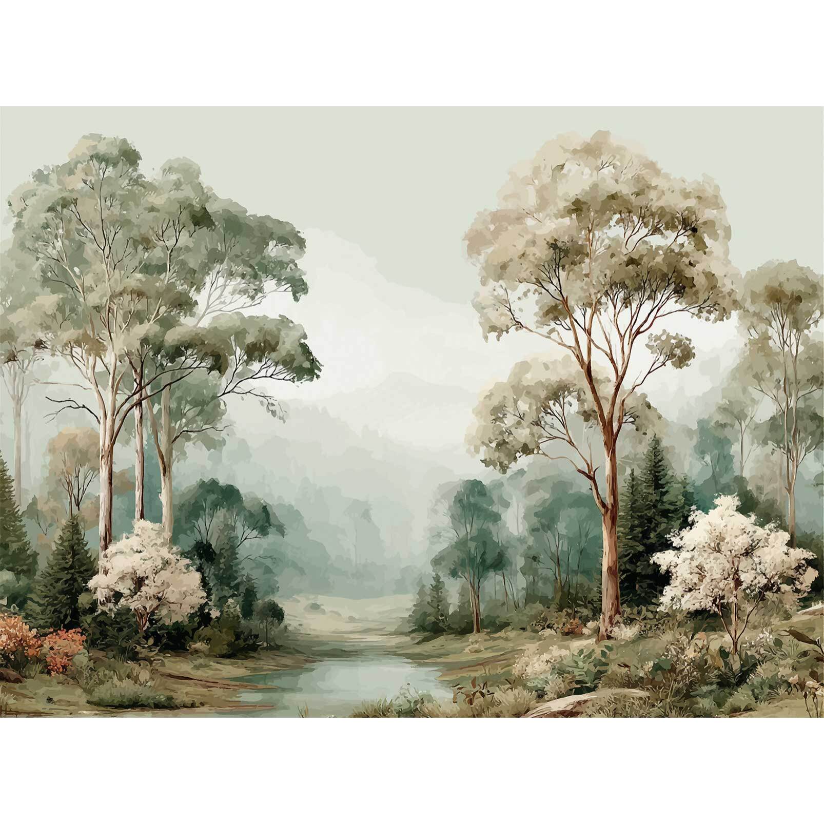 Papier peint forêt Eucalyptus Sauvage Intissé
