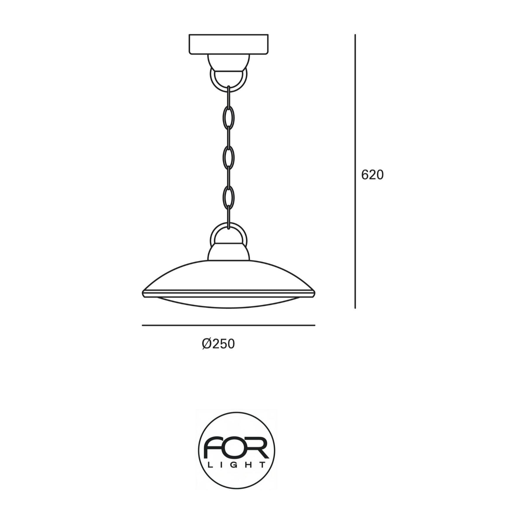 FORLIGHT Colgante Ip44 Pergola Led 7,5W 3000K Marrón 533Lm