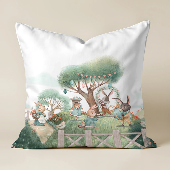 Housse de coussin Easter 1A - 100% coton - Multicolore - 50x50 cm