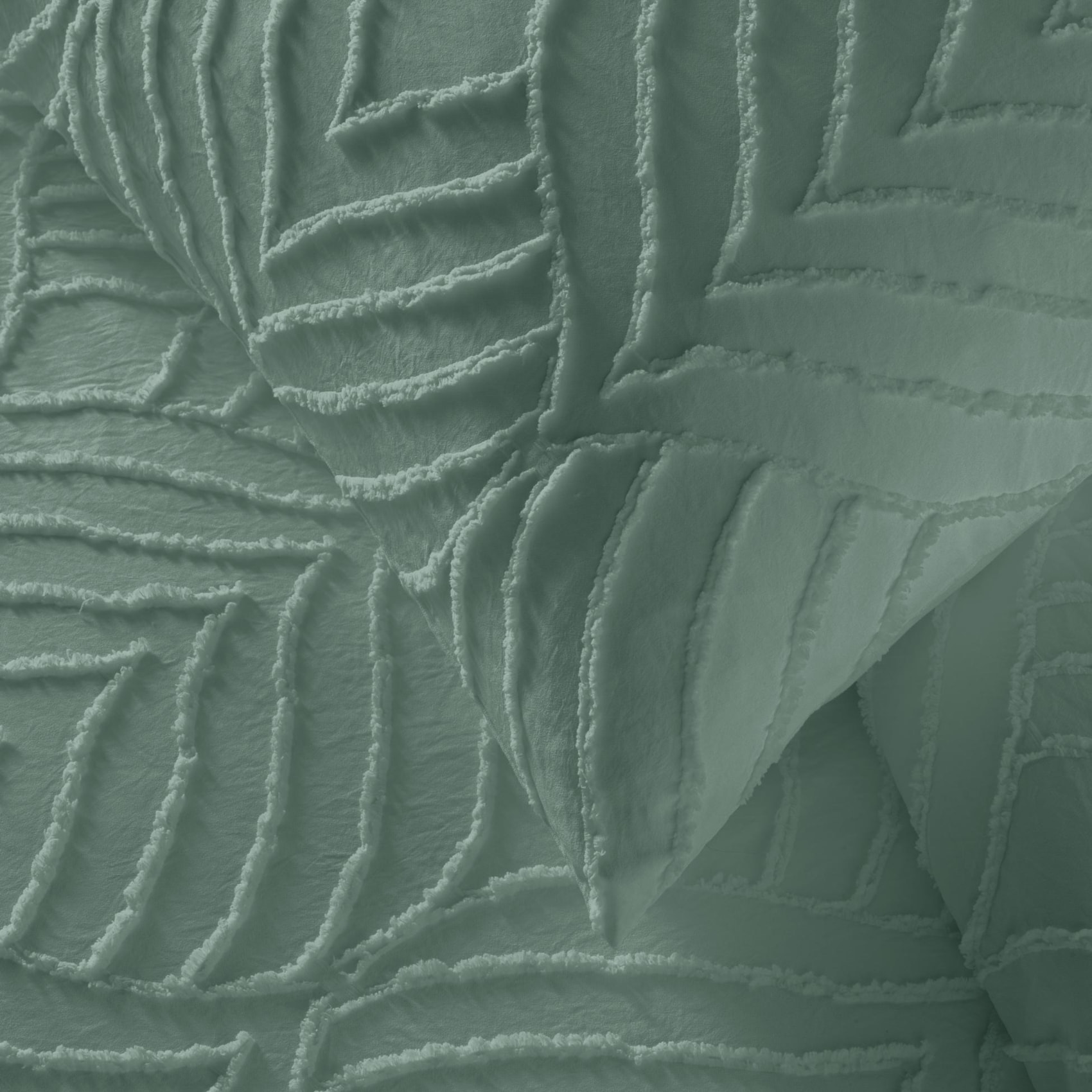 Parure de lit 3 pièces tufté - Vert