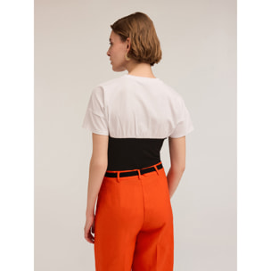 Motivi - Camiseta detalle bustier - Blanco