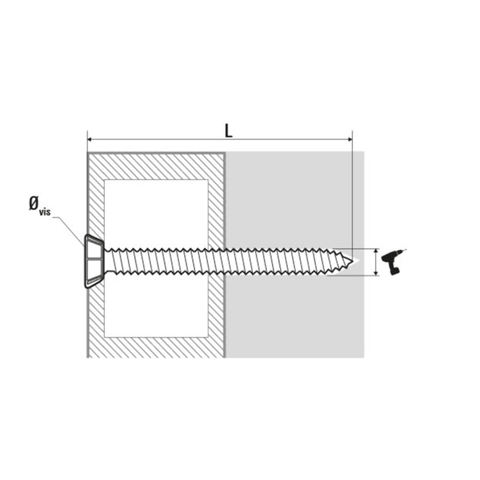 Vis béton tête fraisée 7.5 x 62 mm SCELL IT Boîte de 100 - BTS75062F