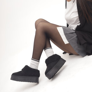 SLIPPER MAMMUT RISVOLTATO NERO