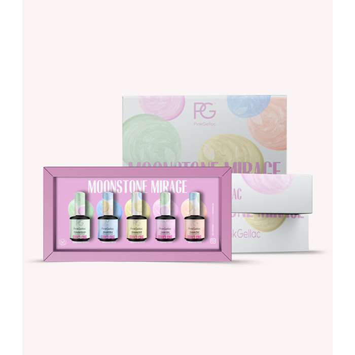 Set vernis semi-permanent - Moonstone Mirage - 5 x 15ml