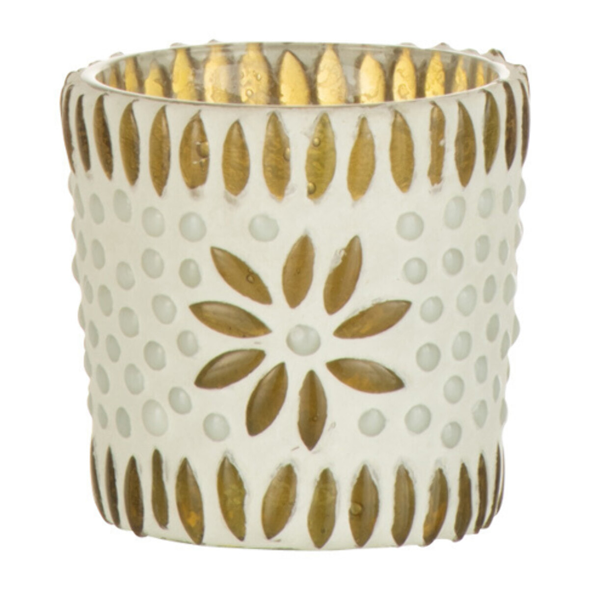 J-Line bougeoir Bram - verre - jaune - small - 6 pcs