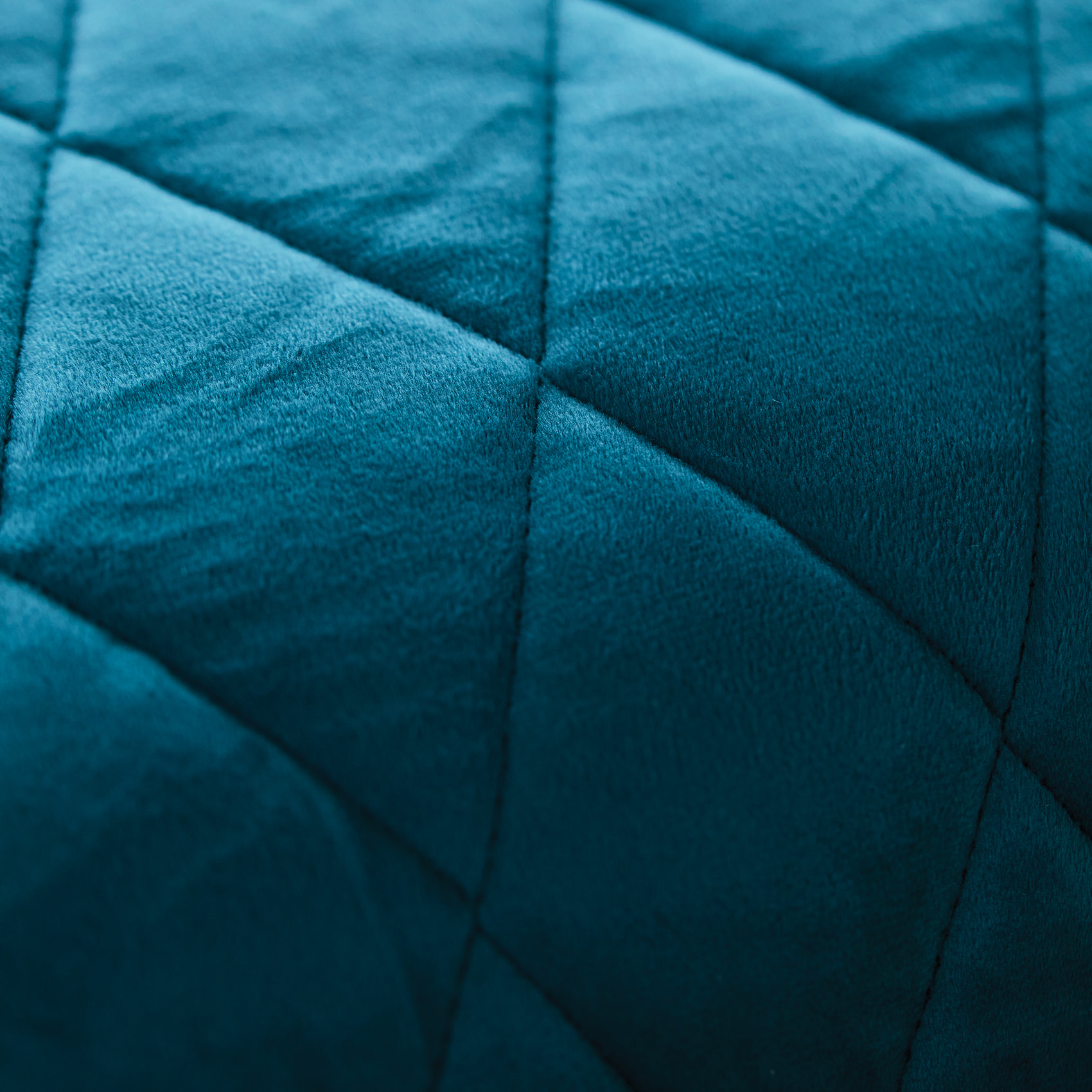 Couvre-Lit et Taies d'Oreiller en Velours Matelassé - Bleu Paon