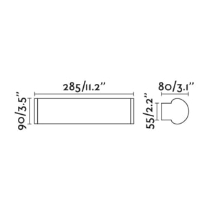 DANUBIO 285 Lampe applique bronze 9W