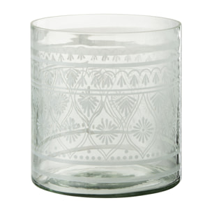 J-Line photophore Motifs - verre - blanc/transparent - large