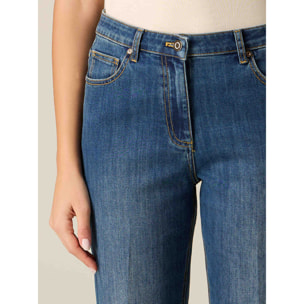 Oltre - Jeans regular relaxed con risvolto - Blu