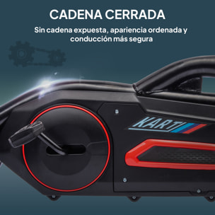 Kart Pedales Go Kart a Pedales para Niños de 3-8 Años con Asiento Ajustable en 4 Posiciones Freno de Mano y Ruedas de EVA Carga 30 kg Rojo