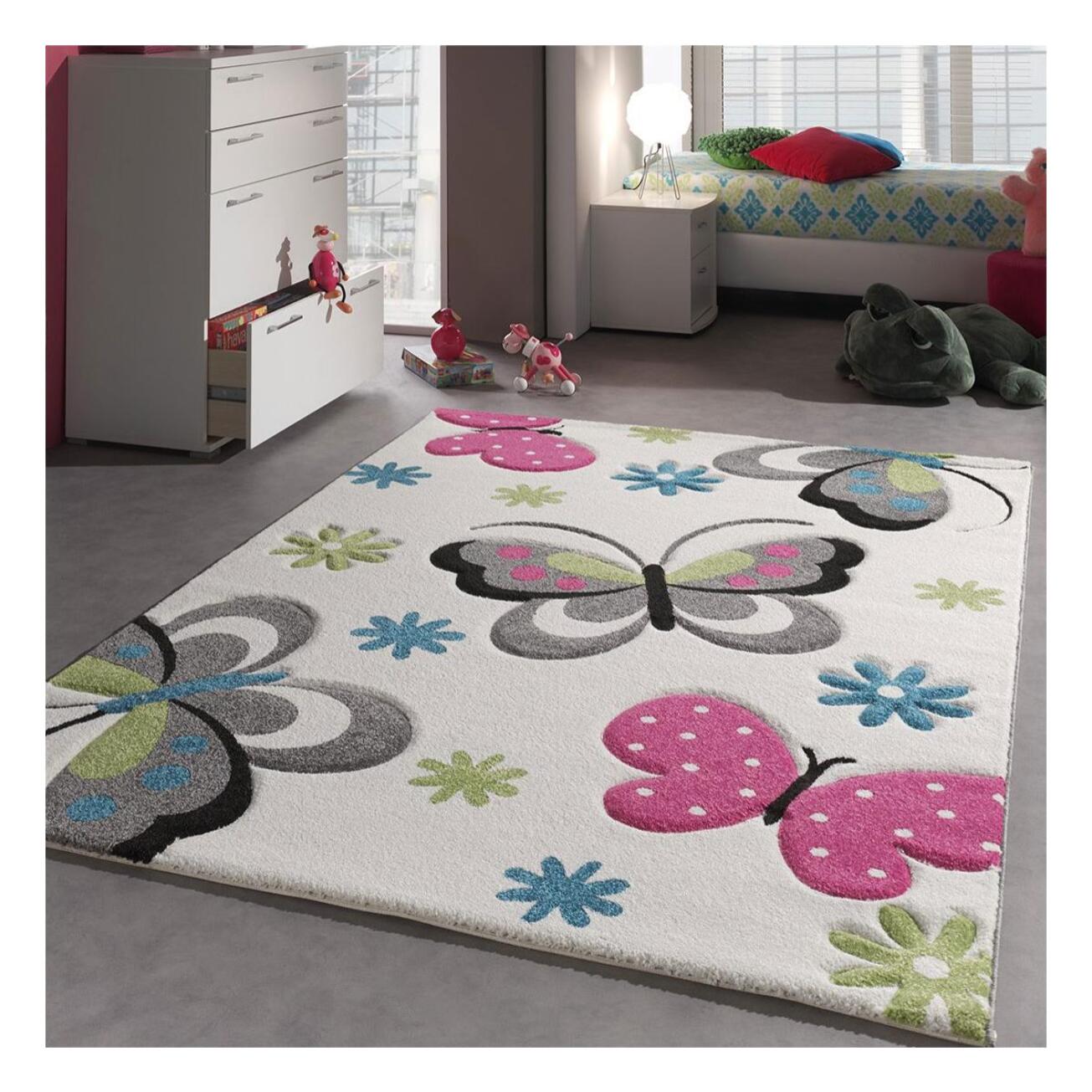 Tapis enfant tissé motif animaux HANFIOU
