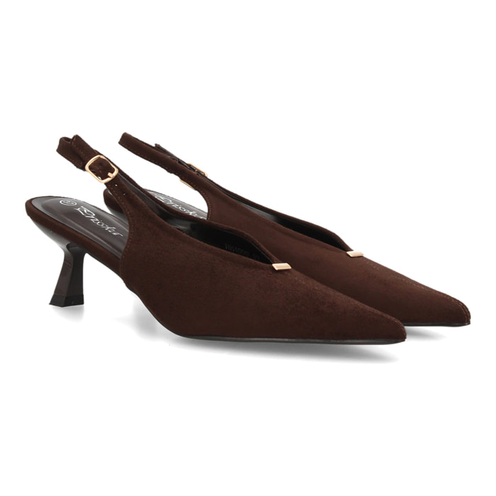 Zapatos slingback elegantes de tacón fino para mujer