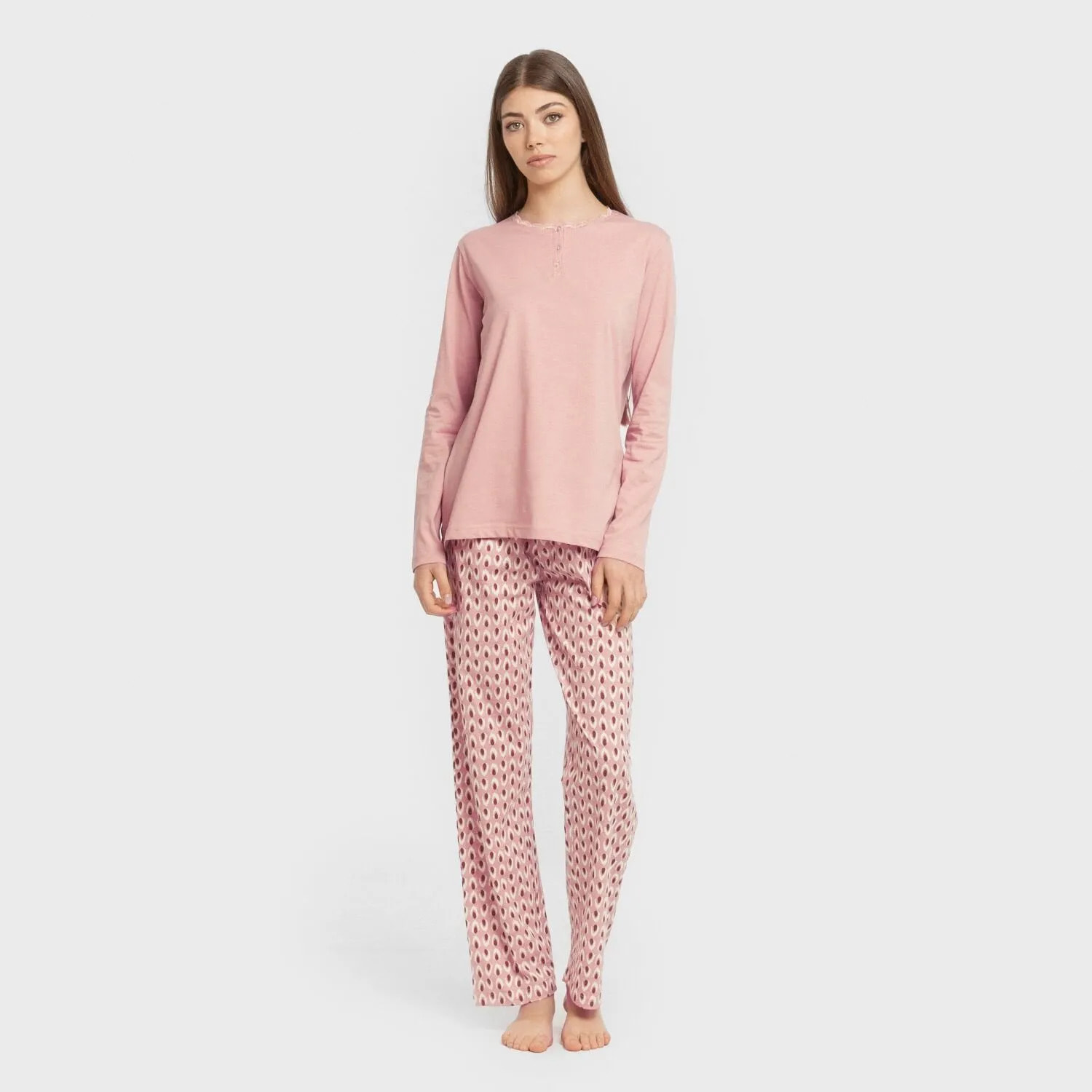 Pigiama lungo da donna tana
