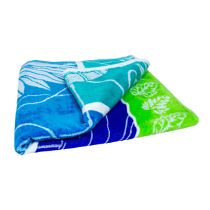 Telo Mare Spugna Jacquard Spiaggia Disegno Flamingo Family