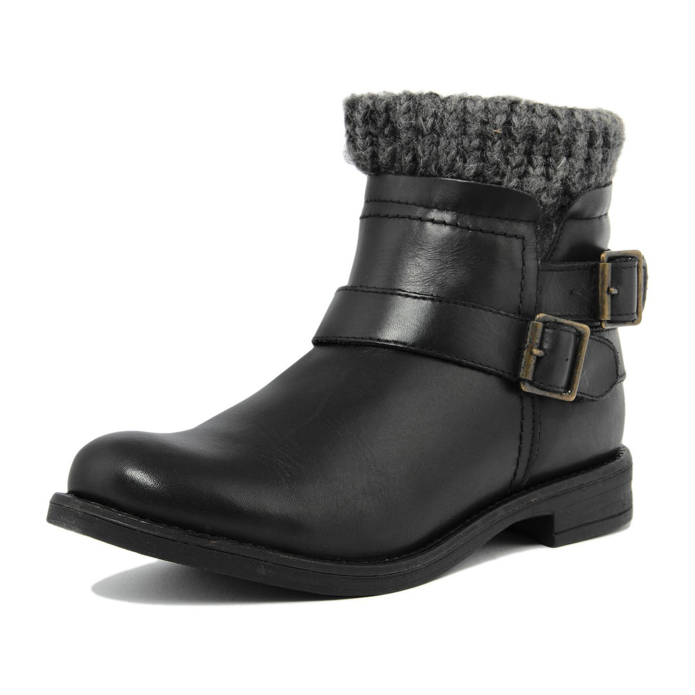 Stivaletti Bikers Fashion Attitude in pelle color Nero