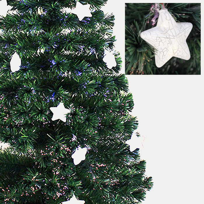 ÁRBOL DE FIBRA ÓPTICA CON ESTRELLA C/LUZ 180CM