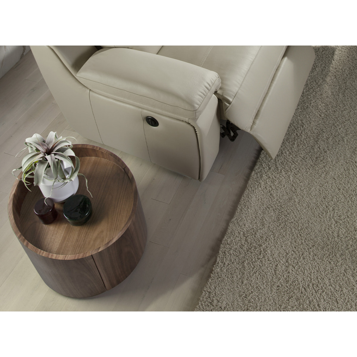 Mesita de noche redonda 53x53x44cm