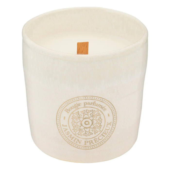 Bougie parfumée Marco 350g pot céramique jasmin