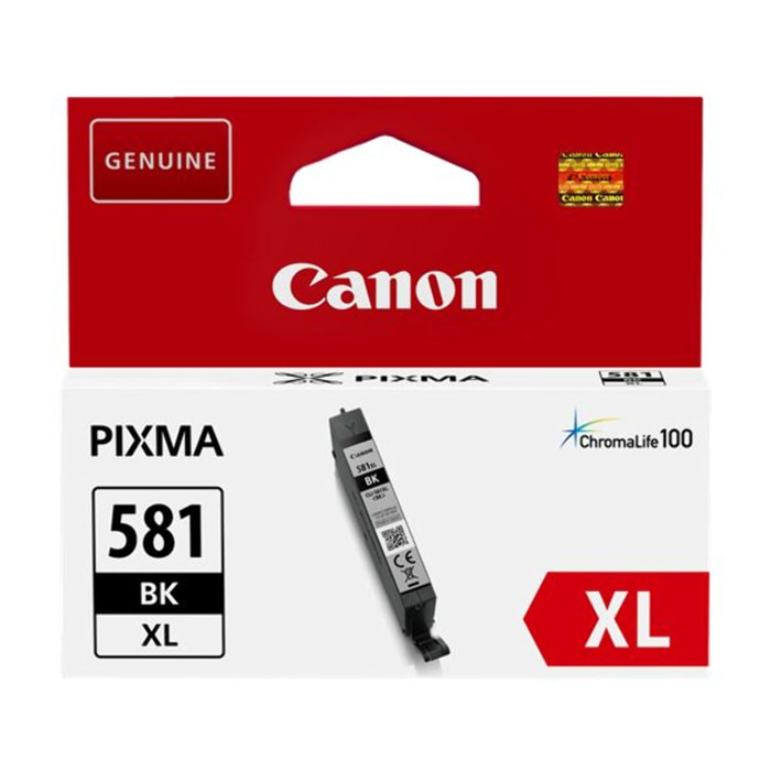 Cartouche d'encre CANON Originale CLI-581 XL Noire Photo Haute Capacité - 2057C001