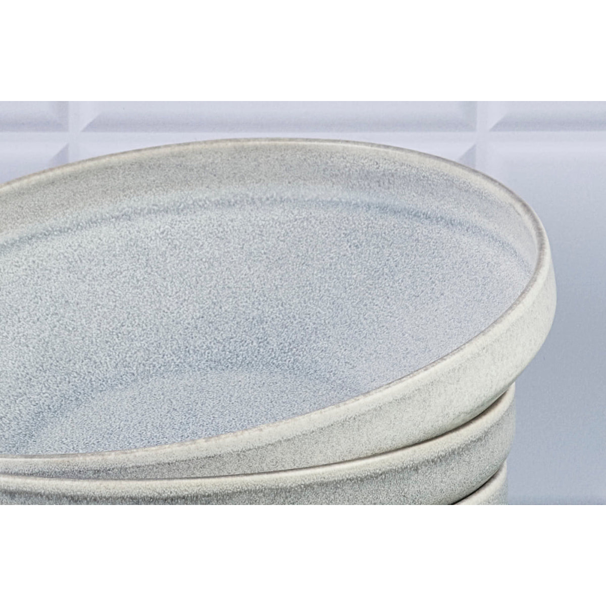 Assiette creuse STONE Ø20cm - 6 pièces - Gris lune