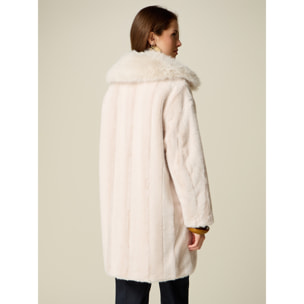 Oltre - Cappotto in tessuto peluche - Bianco