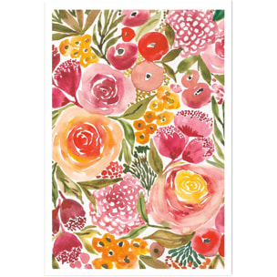 Poster fleurs pivoine Affiche seule