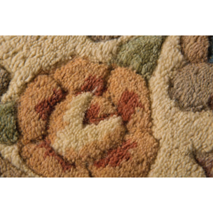 Tapis en laine rond AUBUSSON Bleu