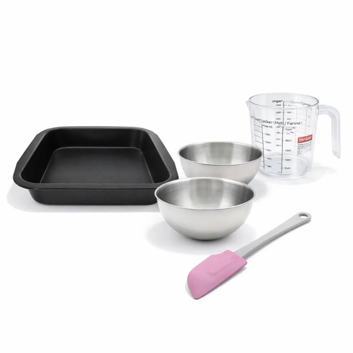 Set de 5 ustensiles de pâtisserie moule à gâteaux bol spatule pâtisserie et verre doseur Spécial créative Spécial créative Zenker  Spécial créative