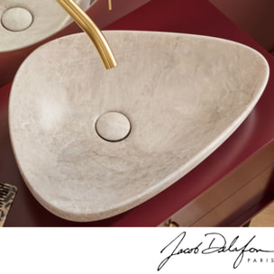 Vasque à poser asymétrique Nouvelle Vague effet marbre douceur minérale