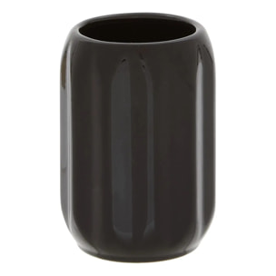 Porte-brosse à dents Colorama en céramique D.8xH.12cm noir