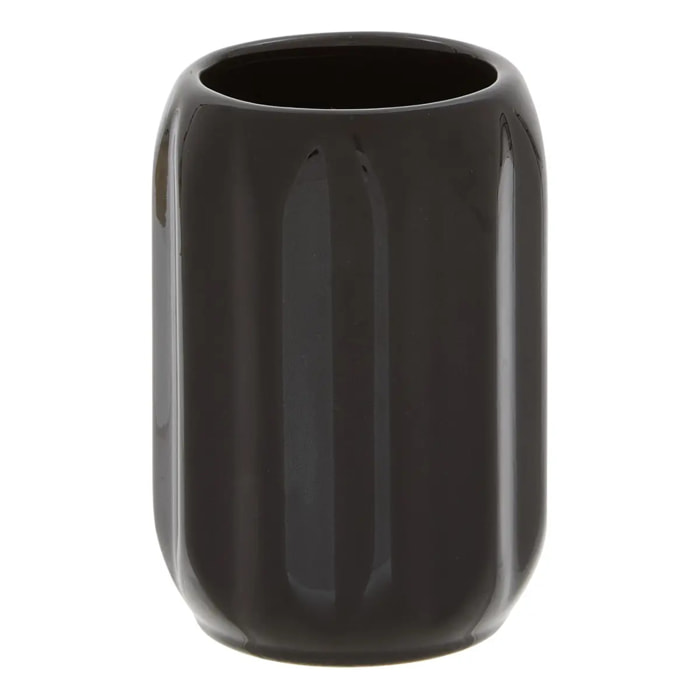 Porte-brosse à dents Colorama en céramique D.8xH.12cm noir