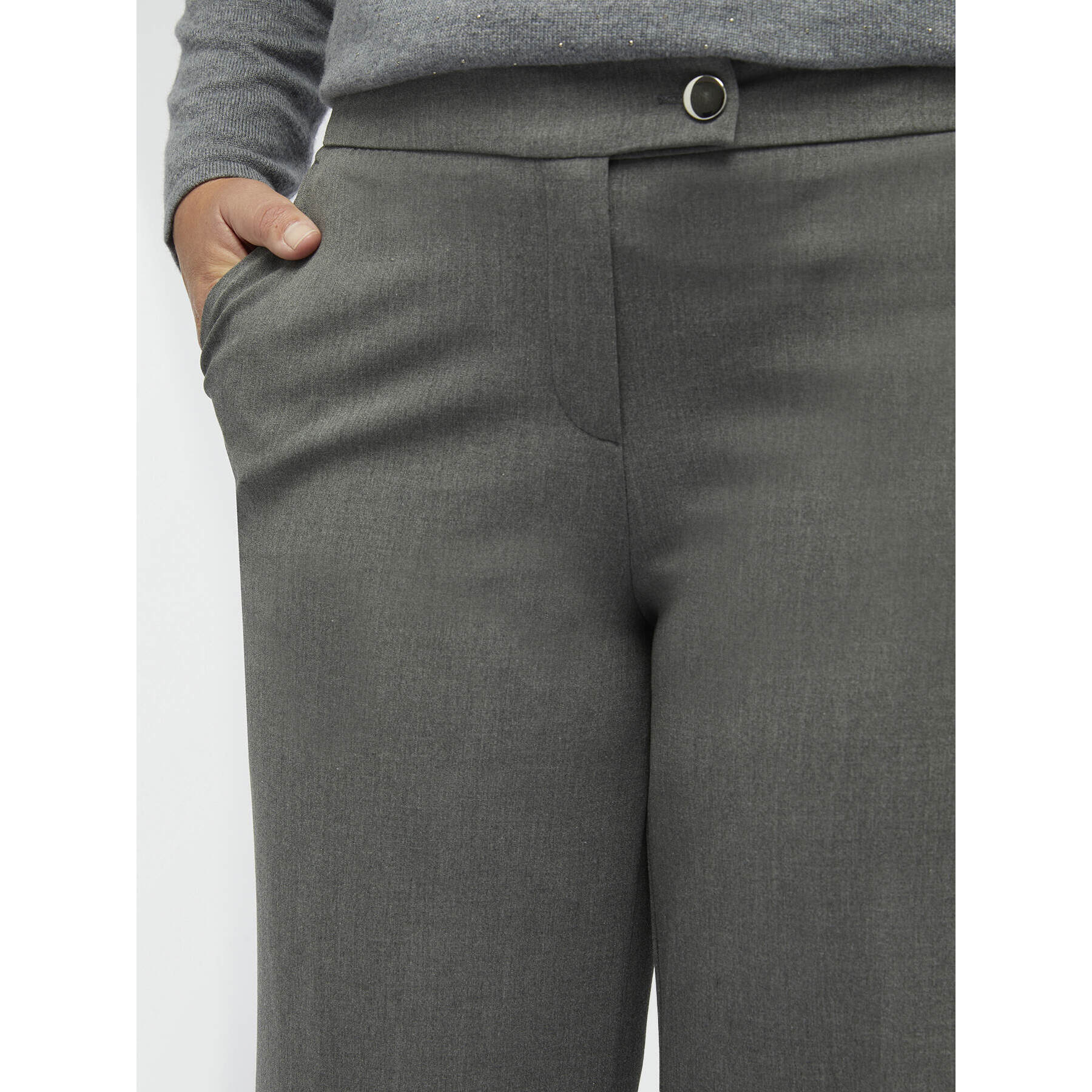 Fiorella Rubino - Pantalones rectos anchos - Gris