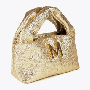 Borsa piccola in tessuto oro, ideale per eventi