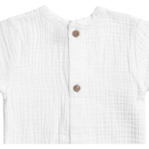 Body bebé manga corta bambula botones