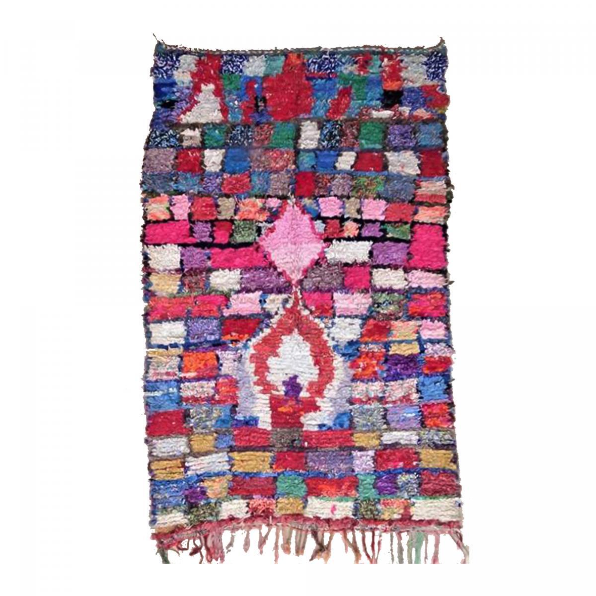 Authentique tapis berbère fait main en tissu recyclé MORA
