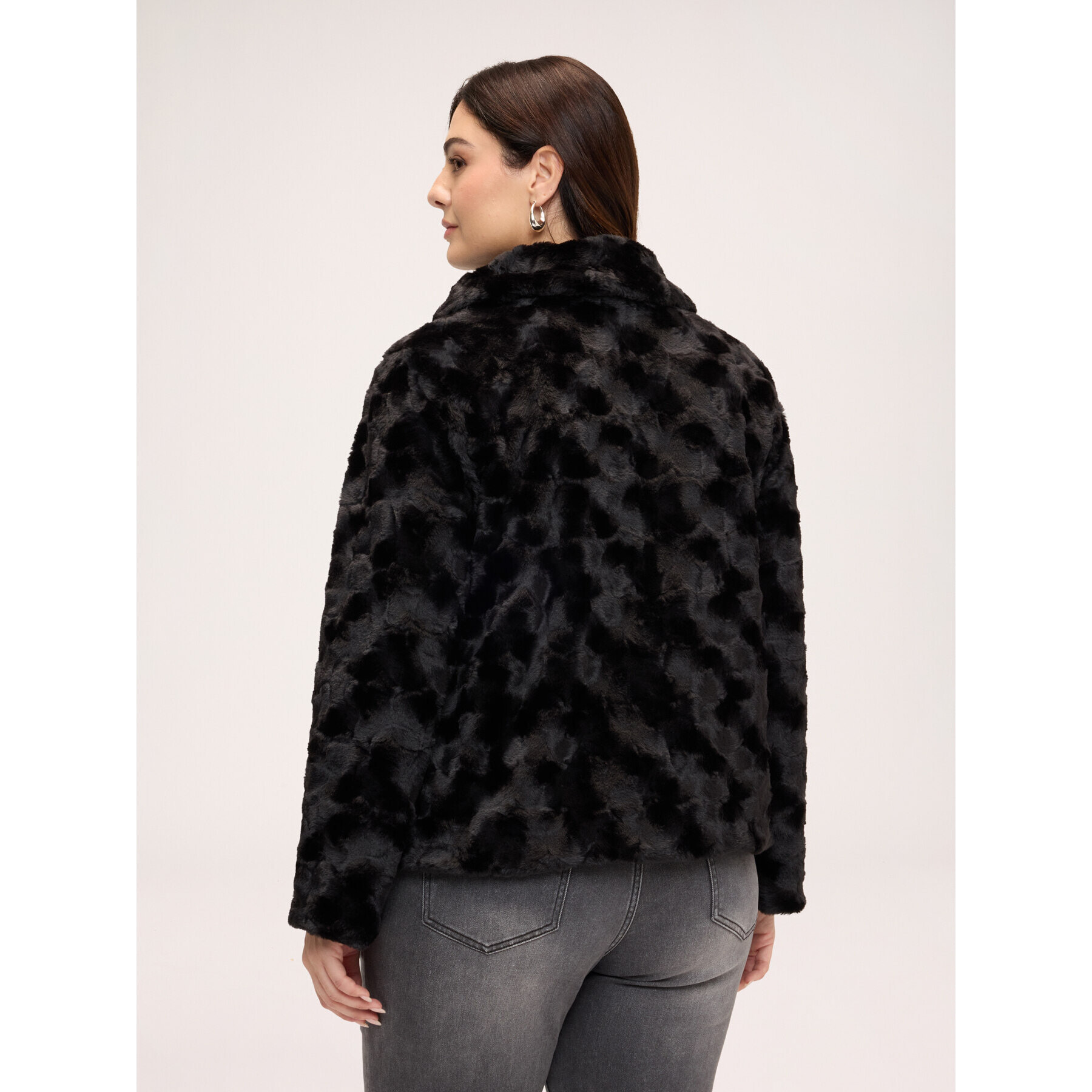 Fiorella Rubino - Giacca corta peluches - Nero