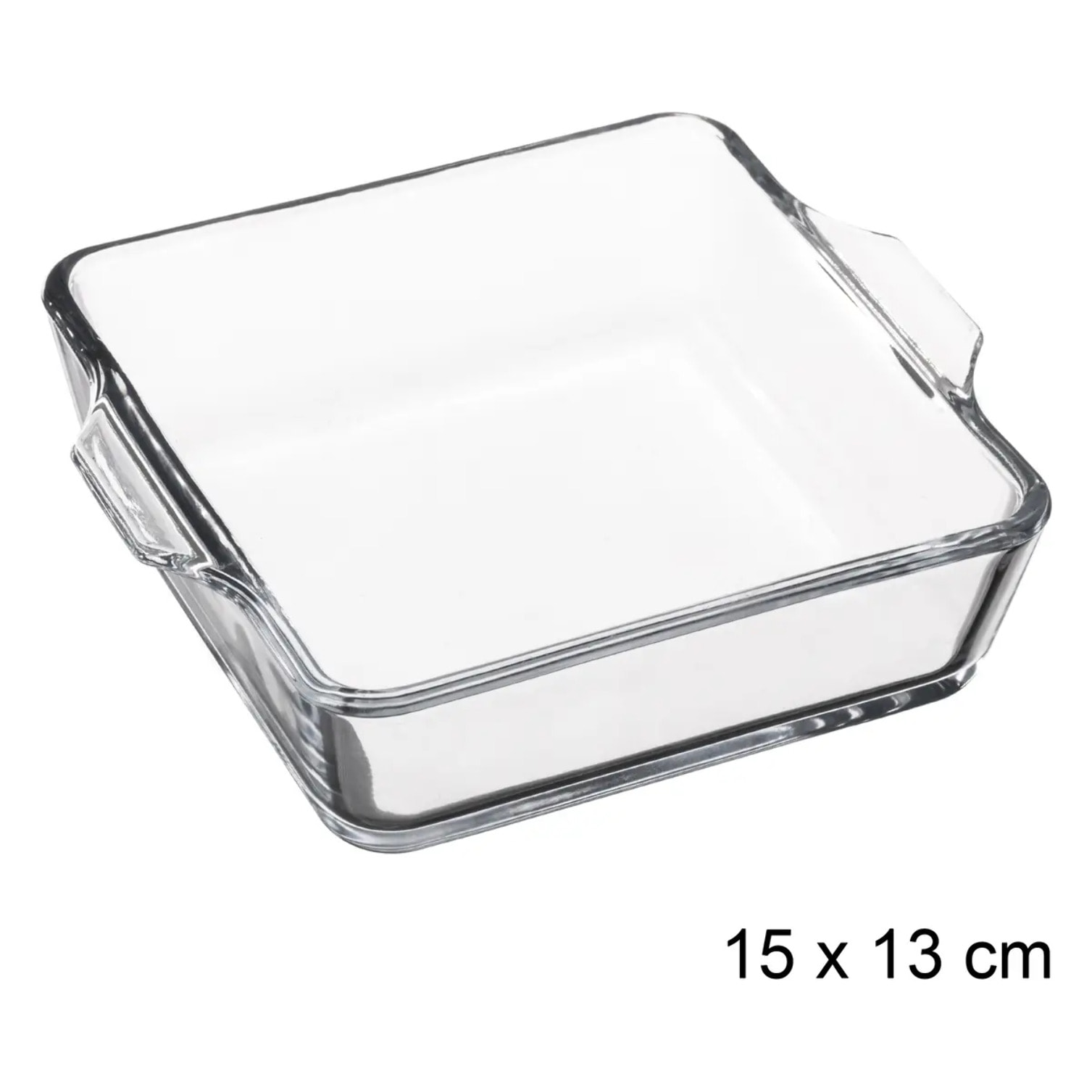Mini plat carré 13x13 cm en verre 450 ml