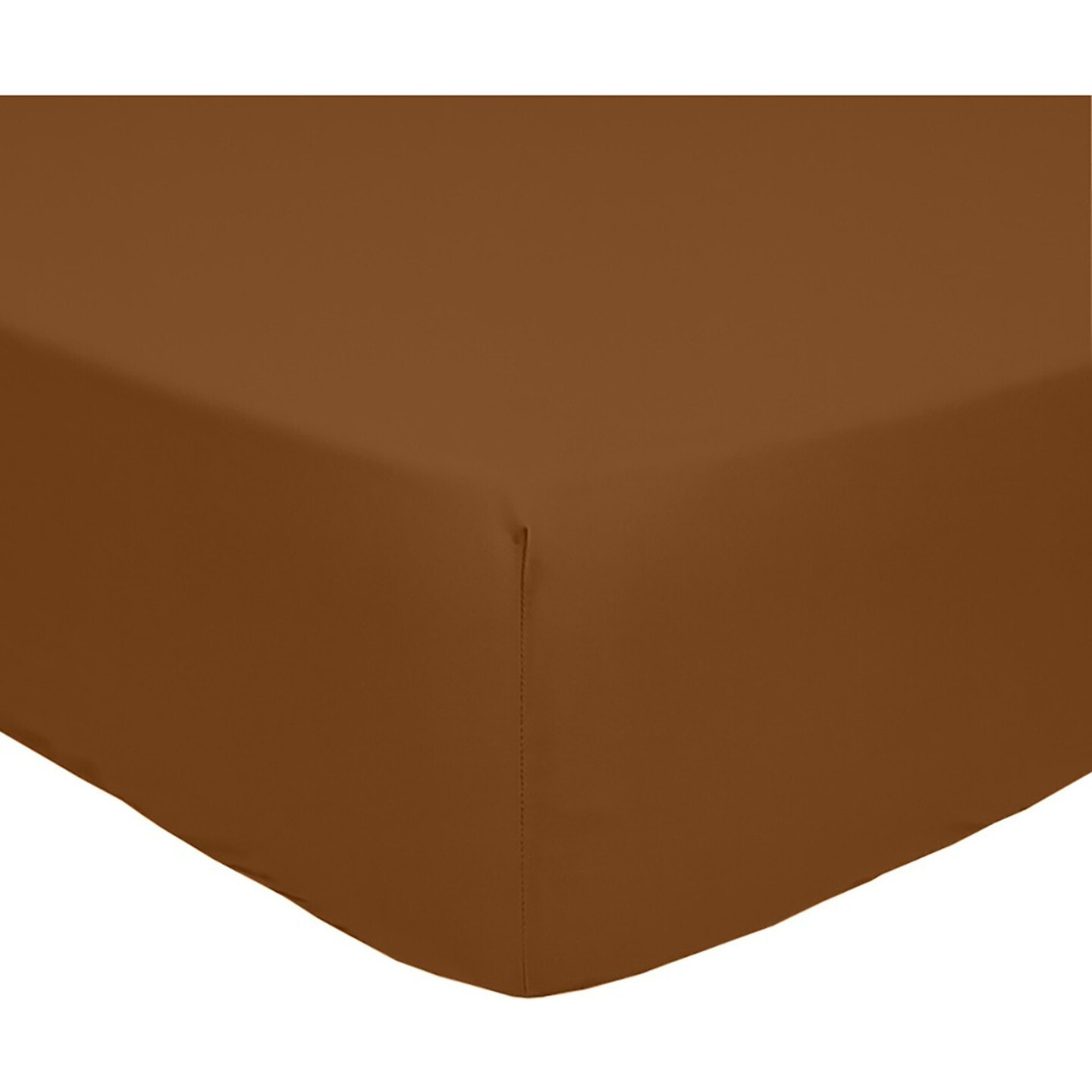 Drap housse 100% percale de coton 80fils_ocre