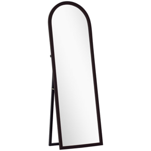 Miroir sur pied et mural pleine longueur 53 x 162 cm cadre pied effet bois