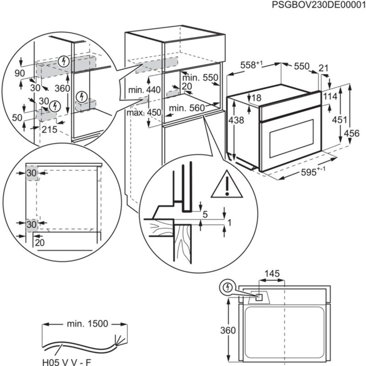 Micro ondes grill ELECTROLUX EVM6E46X