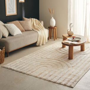 HARMONIE - Tapis motif arc crème