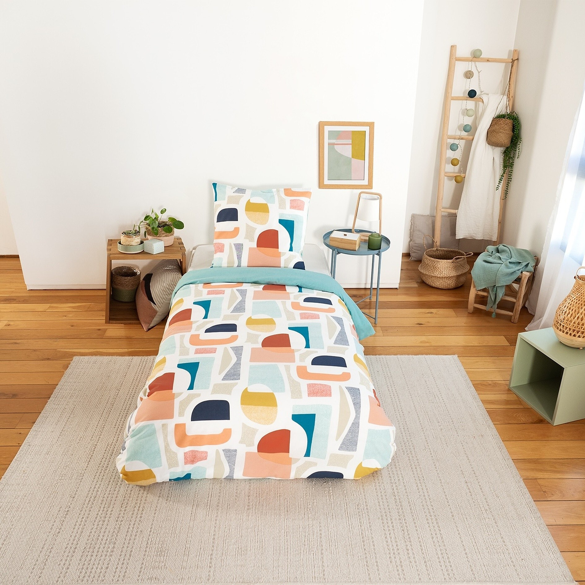 Parure housse de couette 3PCS en Polycoton 51 fils - COLORS