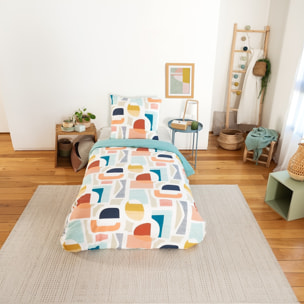 Parure housse de couette 3PCS en Polycoton 51 fils - COLORS