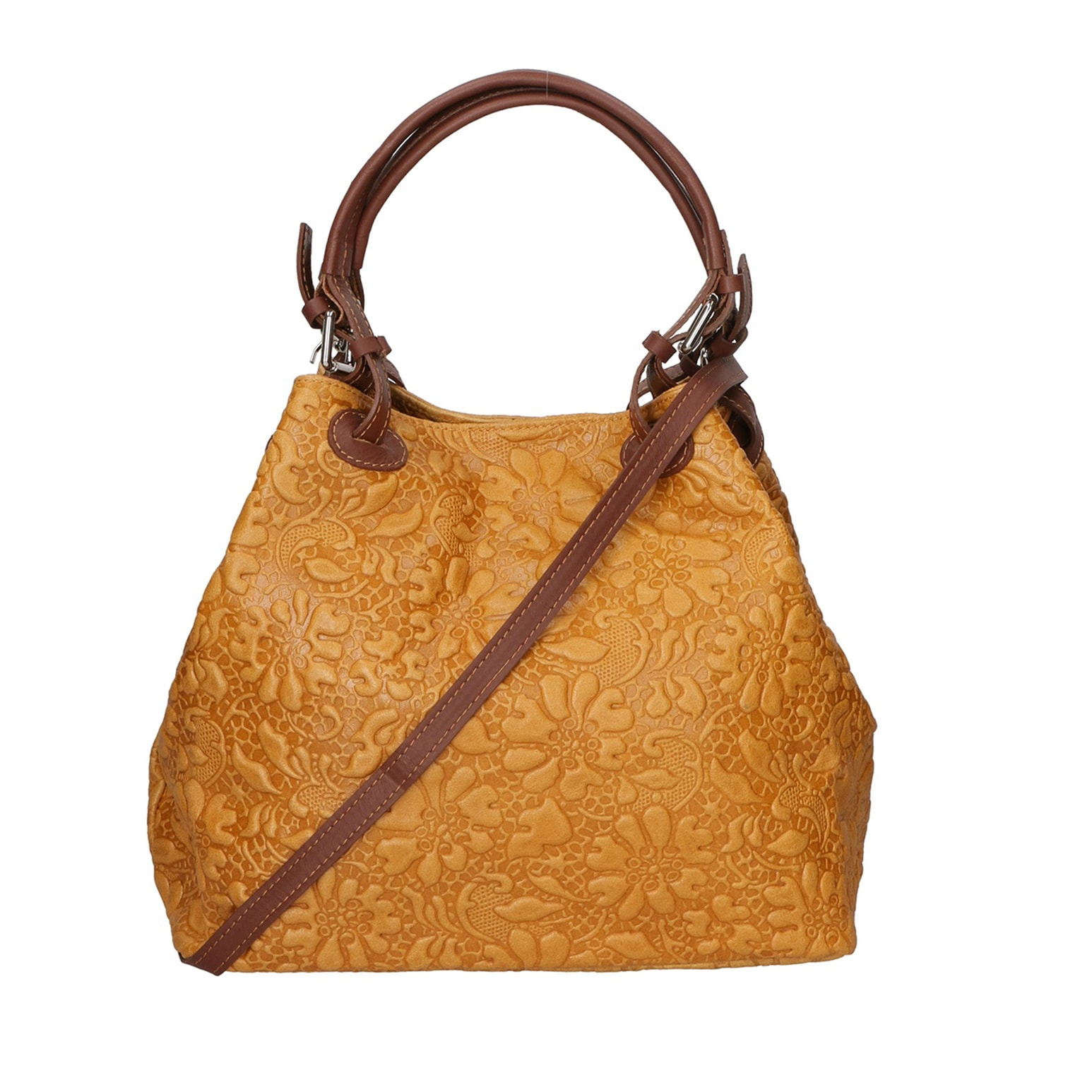Borsa a mano da donna - Modello Elenia - Vera pelle - 33.0 x 29.0 x 16.0 cm