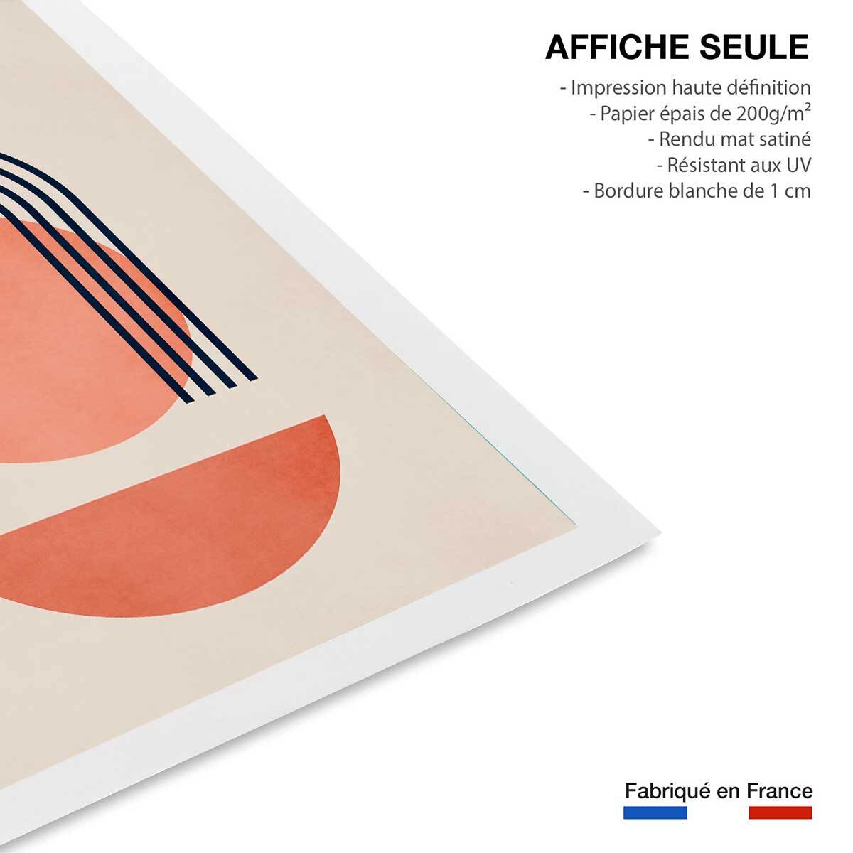 Affiche dessin ""Bauhaus abstrait"" Affiche seule